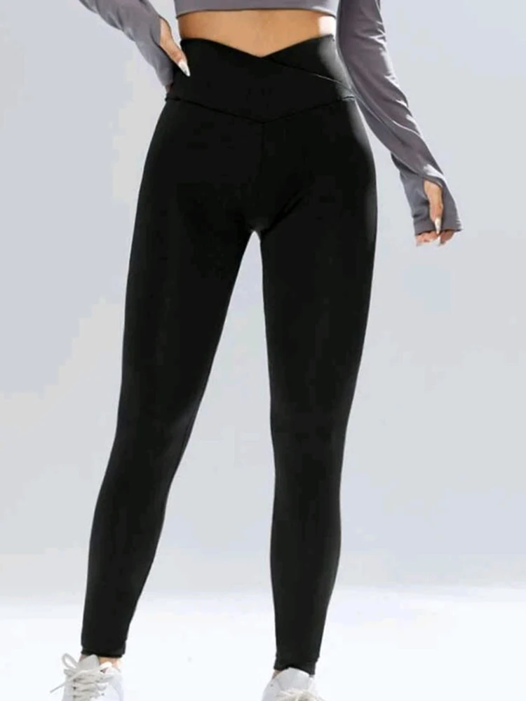 Брюки женские с завышенной талией для фитнеса и йоги