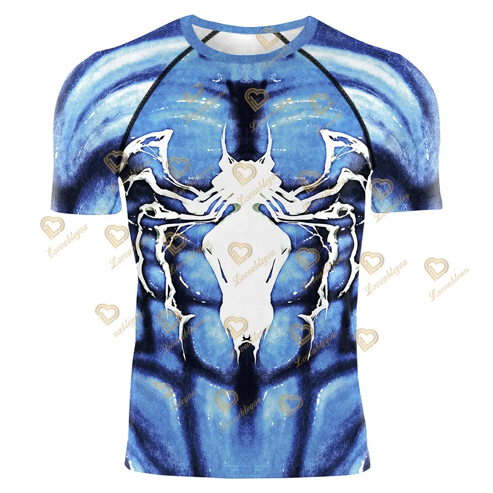 Spiderman T Shirt Men Summer Fitness Tops Superhero Avengers Cosplay Clothing Tees 3D Anime Camiseta Newest Harajuku Tshirts