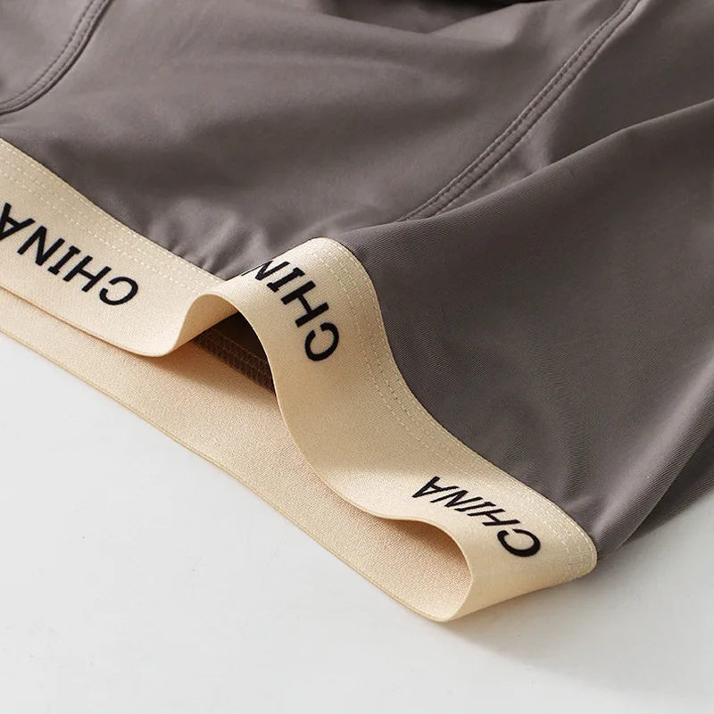 3PCS Boxers Men Solid Color Panties Male Underpants Ultra-thin Sexy Underwear Summer COOL Trunk Shorts free shipping