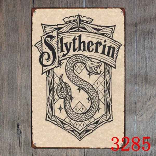 

Metal Tin Sign Slytherin Decor Bar Pub Home Vintage Retro Poster