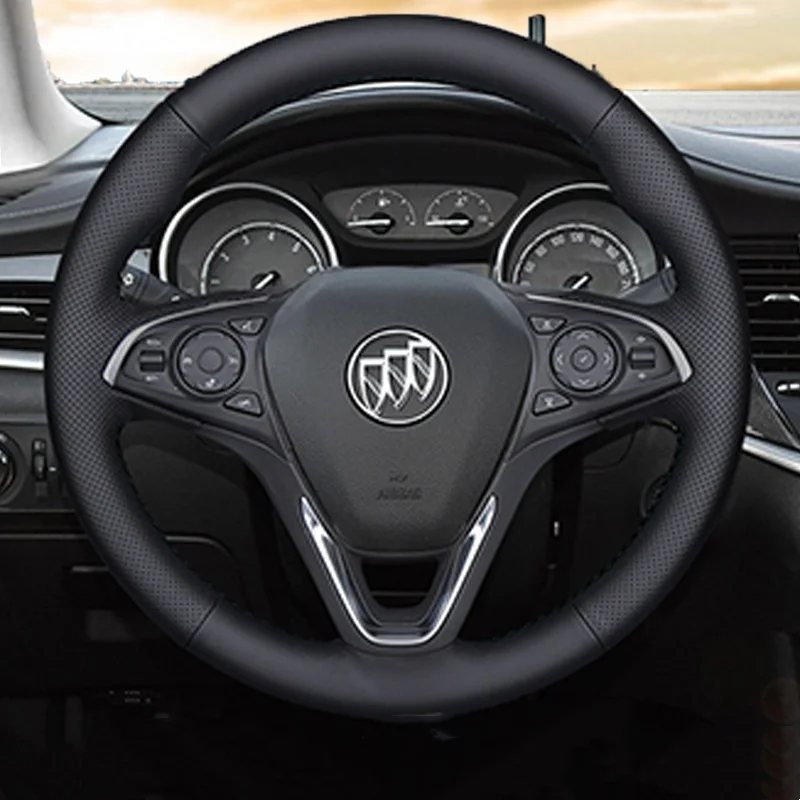 Чехол на руль для Buick Excelle из натуральной кожи ручная работа Regal Verano LaCrosse Envision Angkeweis