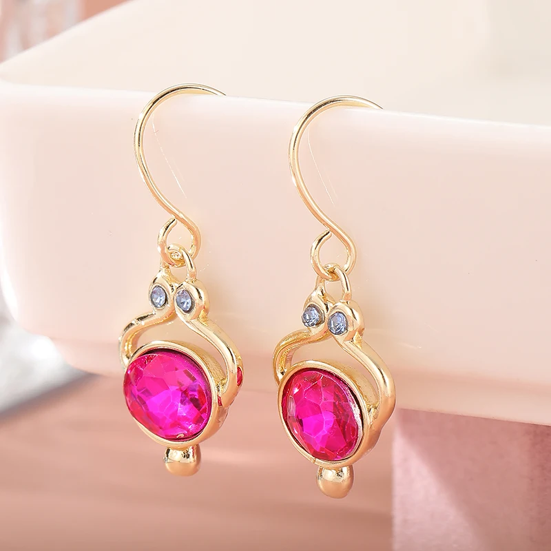 Новые винтажные элегантные серьги-подвески из синтетического циркона