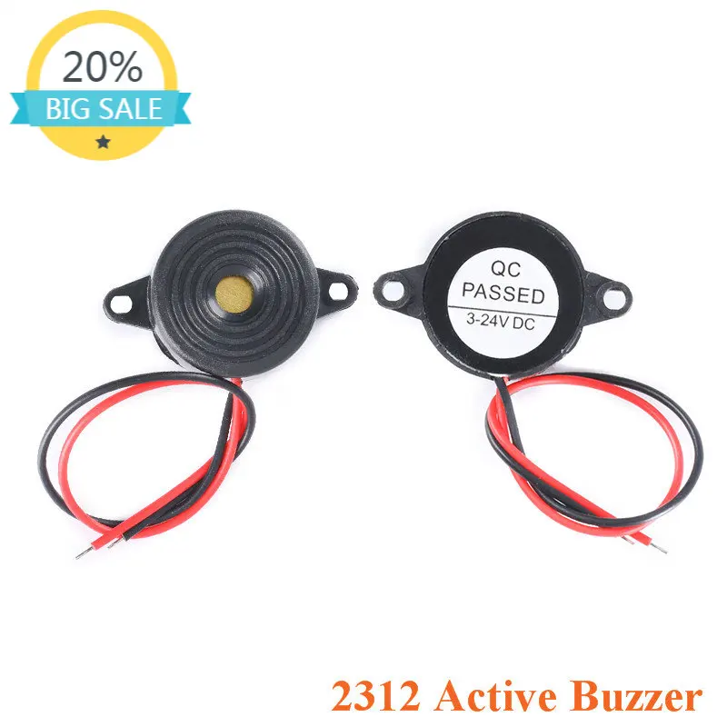 

SFM-20B High Decibel Active Buzzer Alarm Speaker DC3-24V Continuous Sound Buzzer 2312 Piezoelectric Piezo Electronic For Arduino