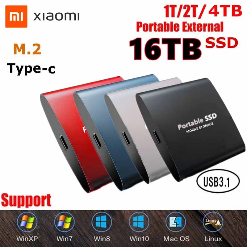 

Hot Portable USB 3.0 SSD Hard Drives Solid State Disk16TB4TB Storage Device Hard Drive Computer Mobile Solid State Drive