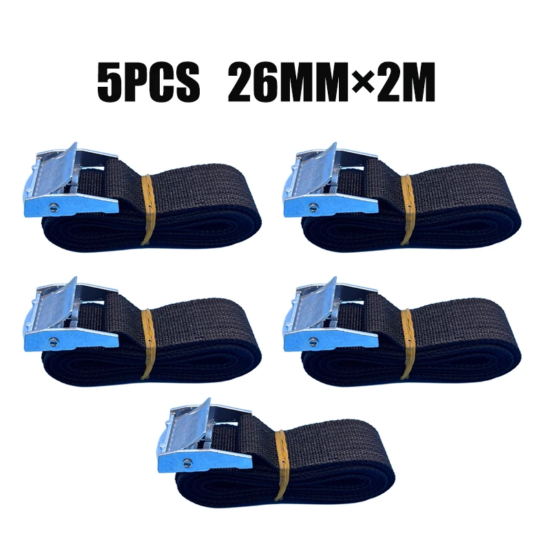 

5 Шт., 2 М Натяжные Ремни С Шарнирным Механизмом, Прочные Ремни Для Крепления Груза Для Автомобильного Багажа