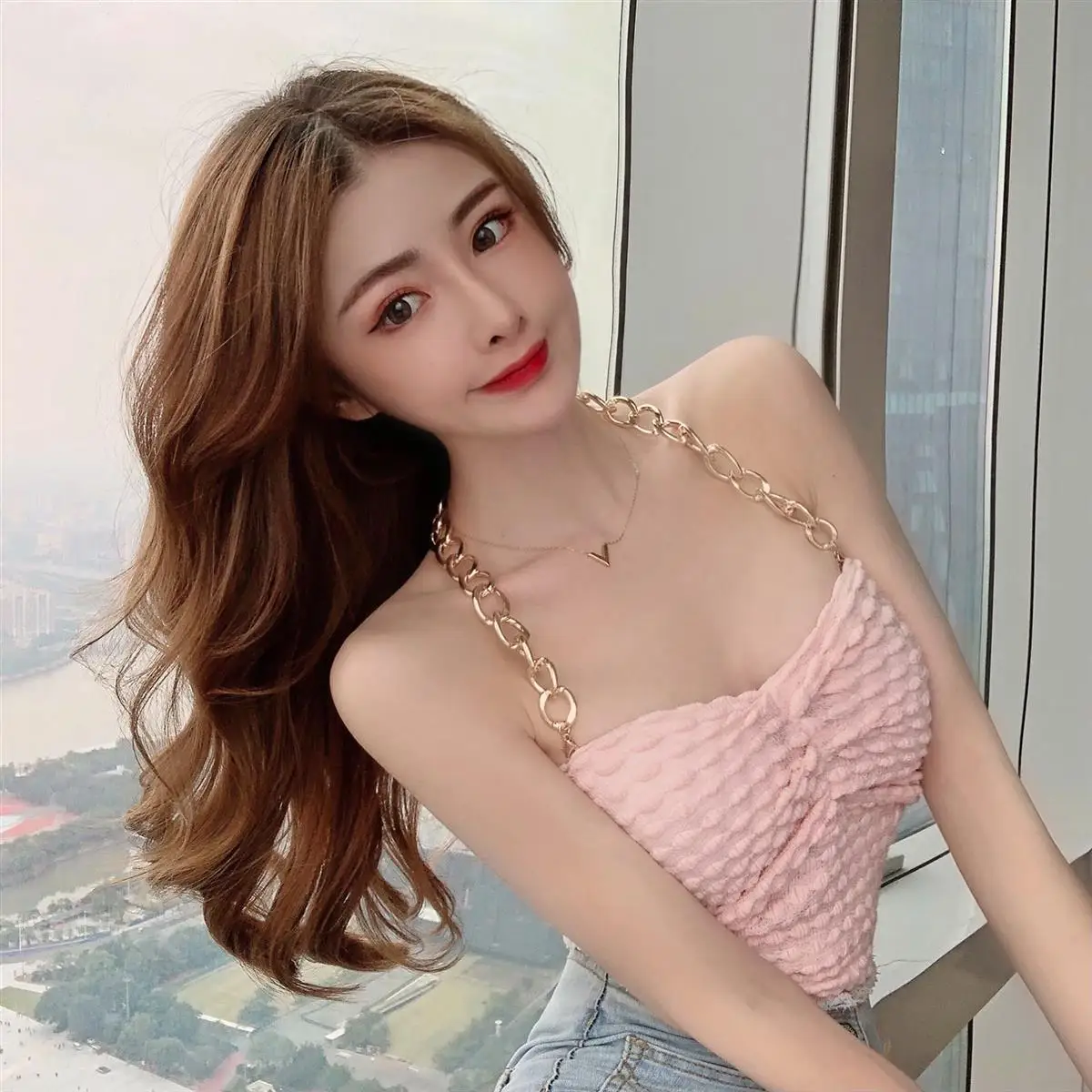 

Lace Camis Tops Fashion Women Back Zipper Design Short Black White Spaghetti Strap Shirts Female Tank Tops