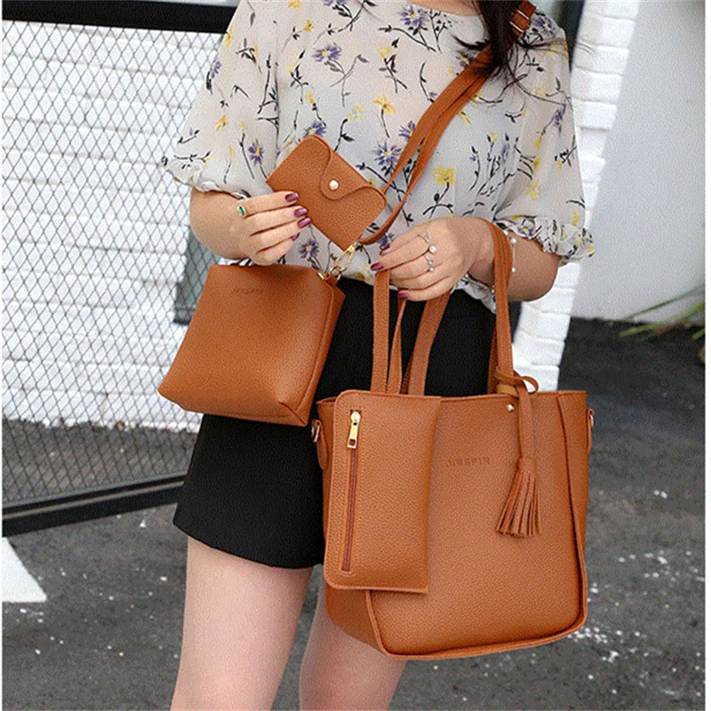 4 шт./набор женские сумки с ручками