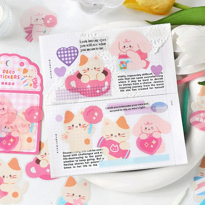 Наклейки с животными из серии Галактика водонепроницаемые этикетки милый Декор