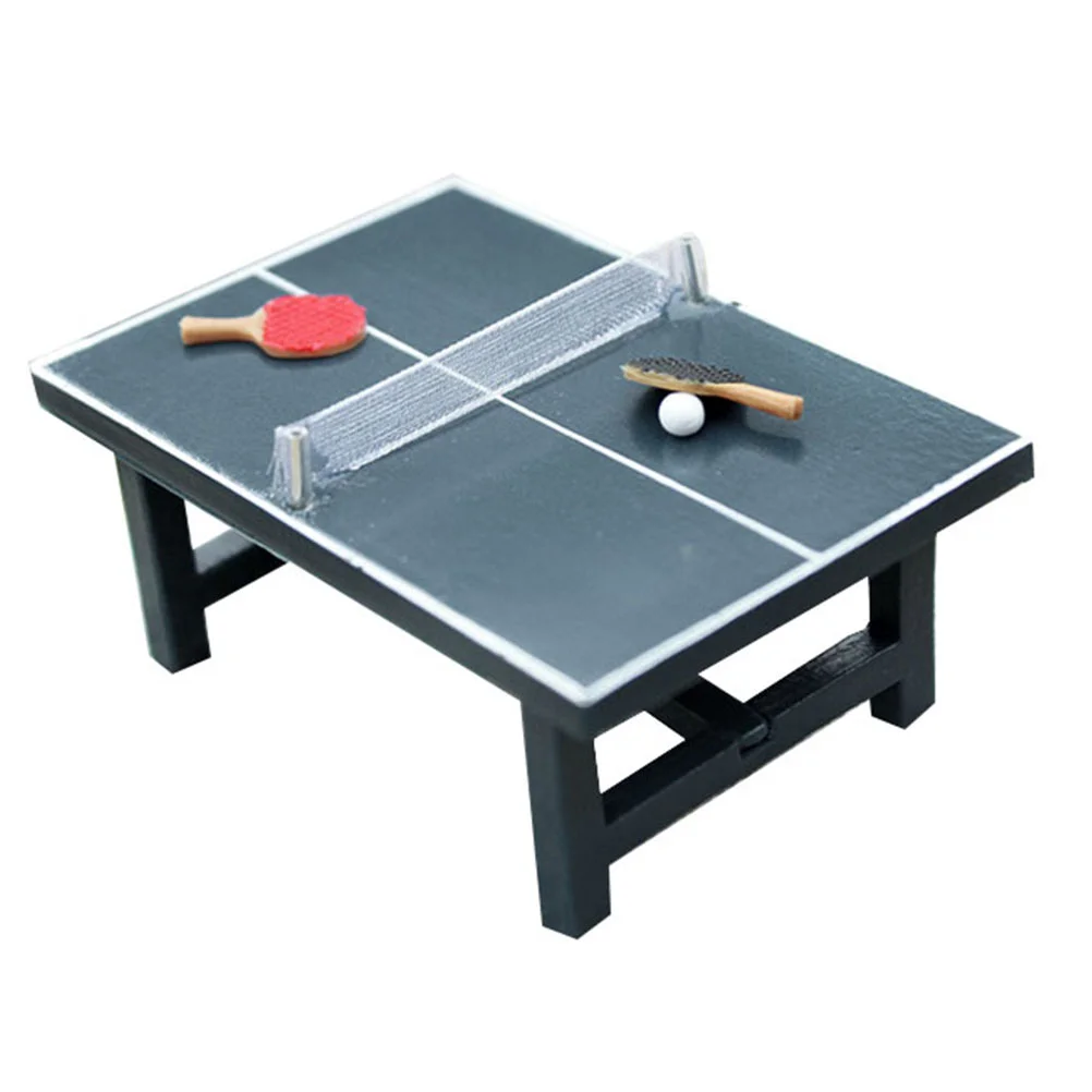 

Tabletennis Miniature Toys Furniture Accessories Kids Toy Pong Miniset Decoration Model Pretend Play Diyscenetables Simulation