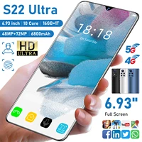 global version s22 ultra smartphone 6 93 inch 6800mah 5g 72mp 16gb 1tb unlock celular cellphone android 12 mobile phones