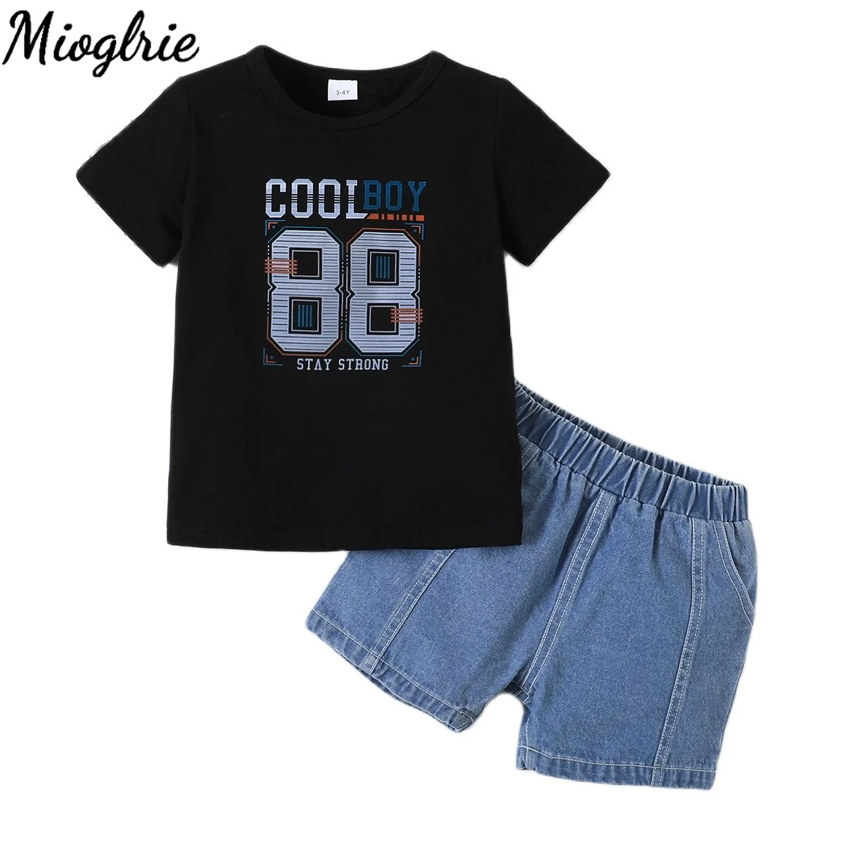 

Baby Summer Clothes Girls Short Sleeve Kids Clothes Boy 2 to 6 years Number Print Children's Clothing Toddler Girl Clothing