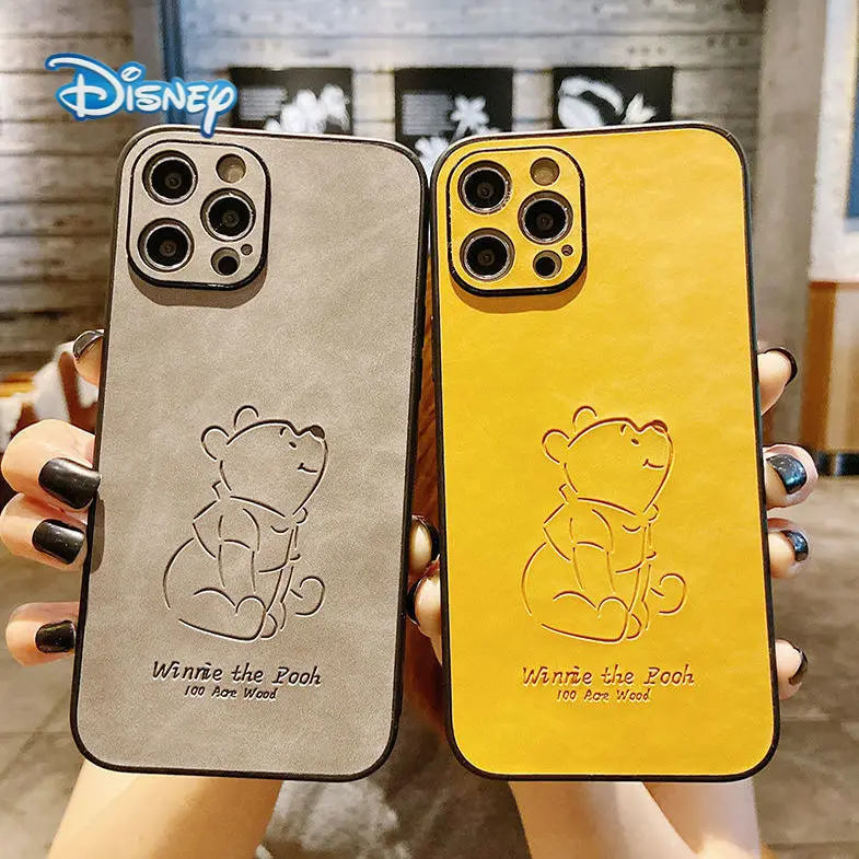 

Disney Winnie the Pooh Mobile Phone Case for iPhone 13 12 11 Pro Max X XR 7 8 Plus SE Phone Anti-Fall Cellphone Protective Cover