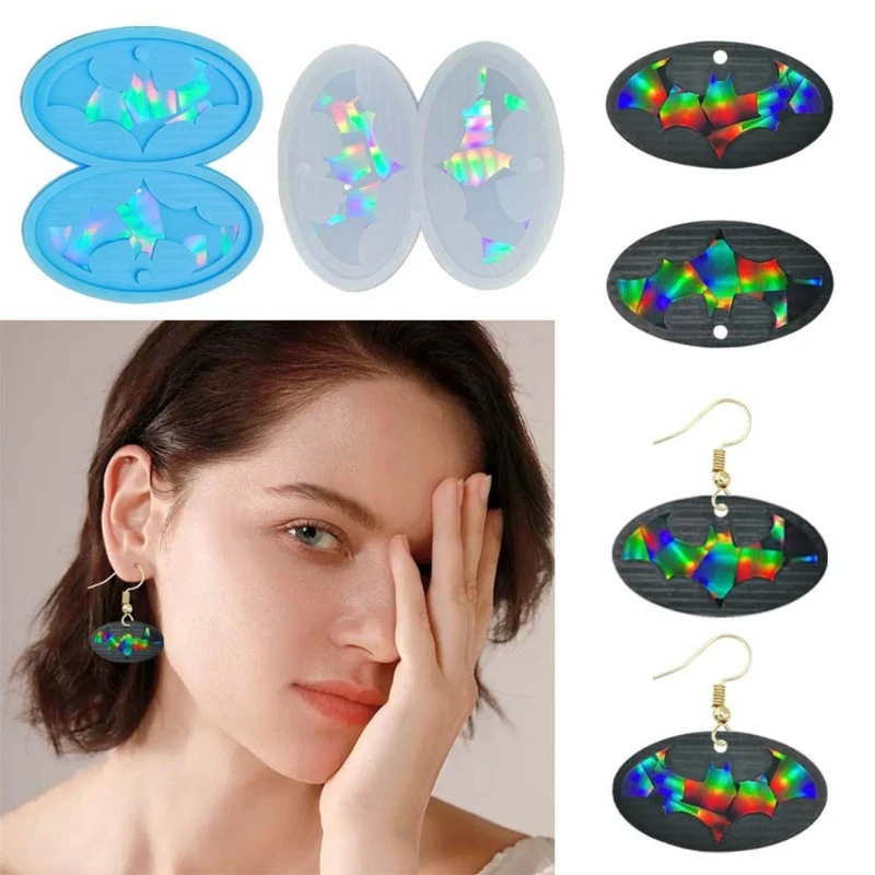 

Bat Shaped Earring Silicone Mold Crystal Epoxy Resin Casting Molds Resin Earring Mould Crafting Accessory