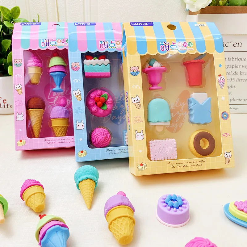 Мультяшный десерт удобный магазин мороженое торт сливочный пончик форма ластик