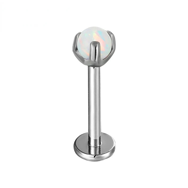 Женское украшение для пирсинга с опалом ювелирное изделие из титана G23 типа три