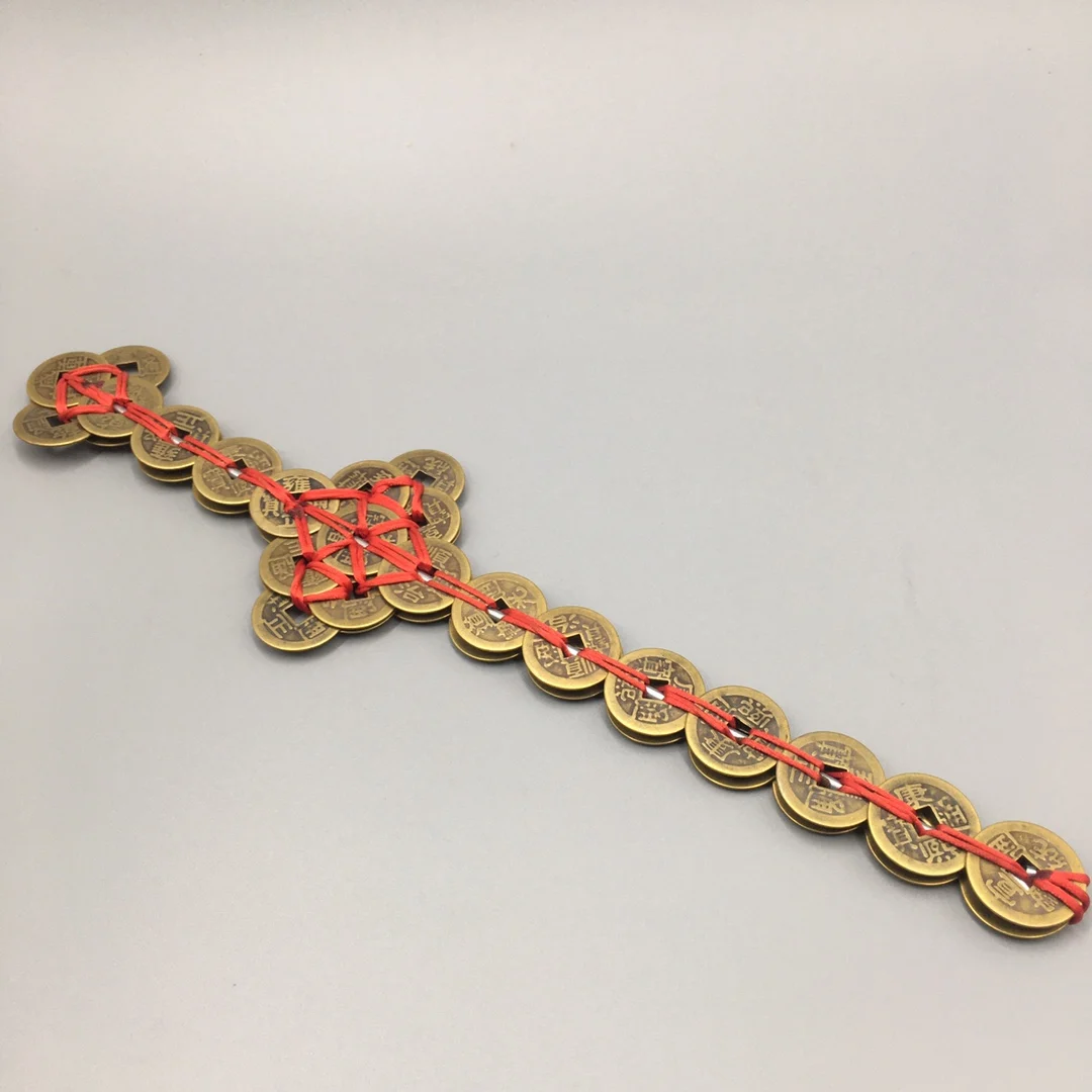 

Exquisite antique town house warding off evil spirits copper money sword ornament