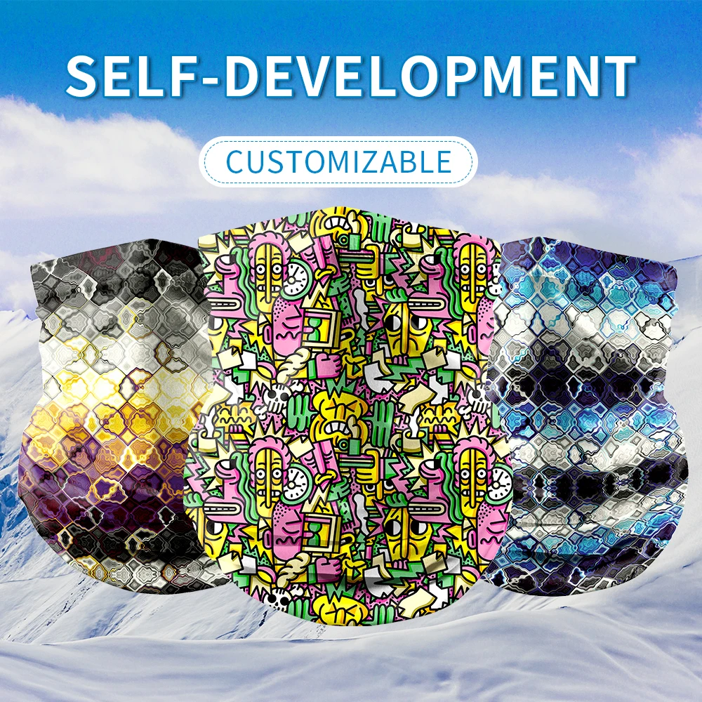 

Colorful Geometry Face Bandana Hiking Shields Sport Headwear Women Neck Gaiter Magic Scarves Outdoor Cycling Balaclava Headband