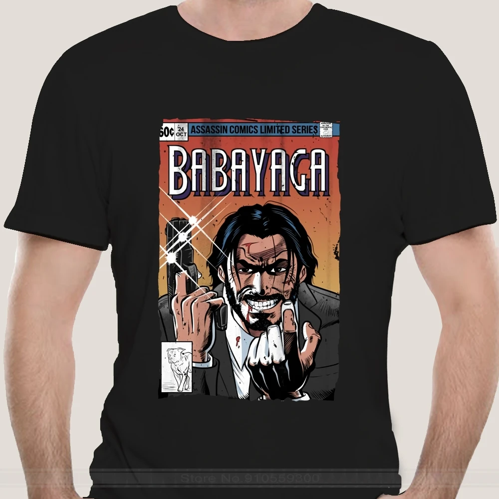 Мужские футболки Baba Yaga футболка из хлопка с коротким рукавом принтом комиксов