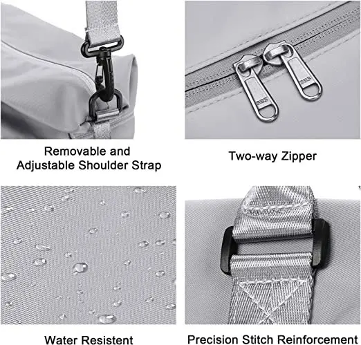 Travel Duffel Bag, Sports Tote Gym Bag, Shoulder Weekender Overnight Bag for Women