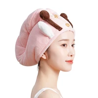 double layer hair drying cap new quick drying super absorbent thickening shower cap female adult shampoo towel drying hair towel
