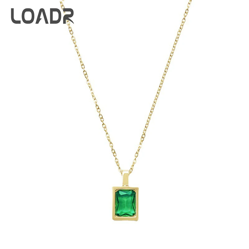 

Модное маленькое квадратное циркониевое женское ожерелье-подвеска позолоченное 14 к золотое ожерелье-цепочка для свадебной вечеринки ювел...