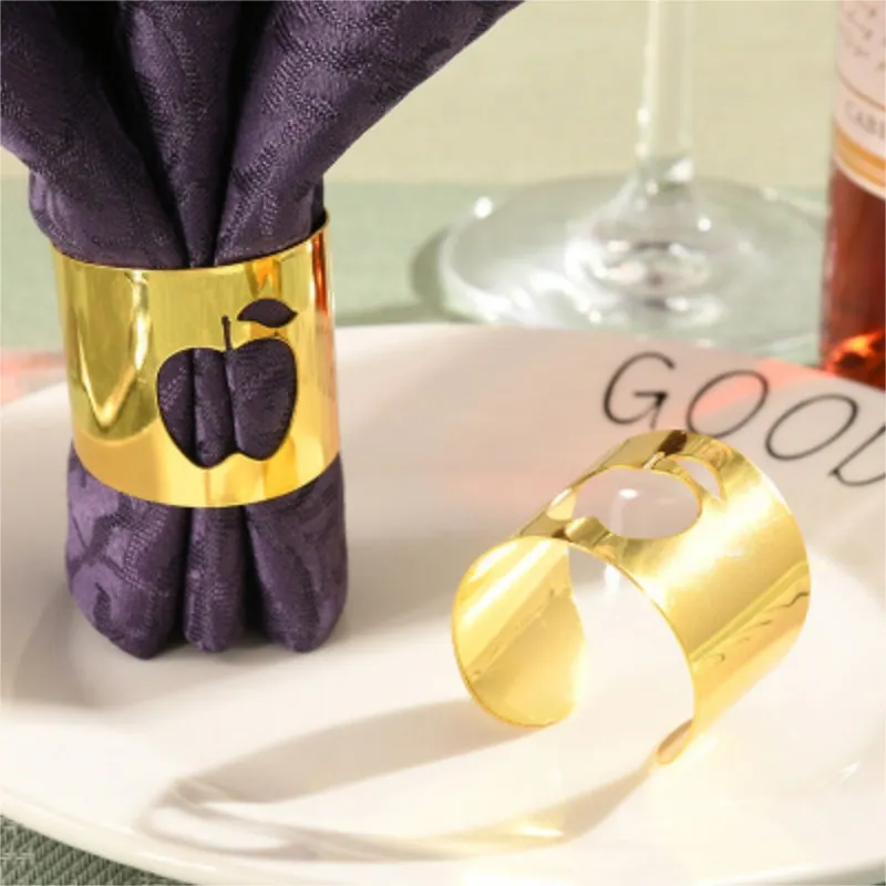 

New metal Apple Napkin Ring Hotel Restaurant napkin ring table decoration free shipping