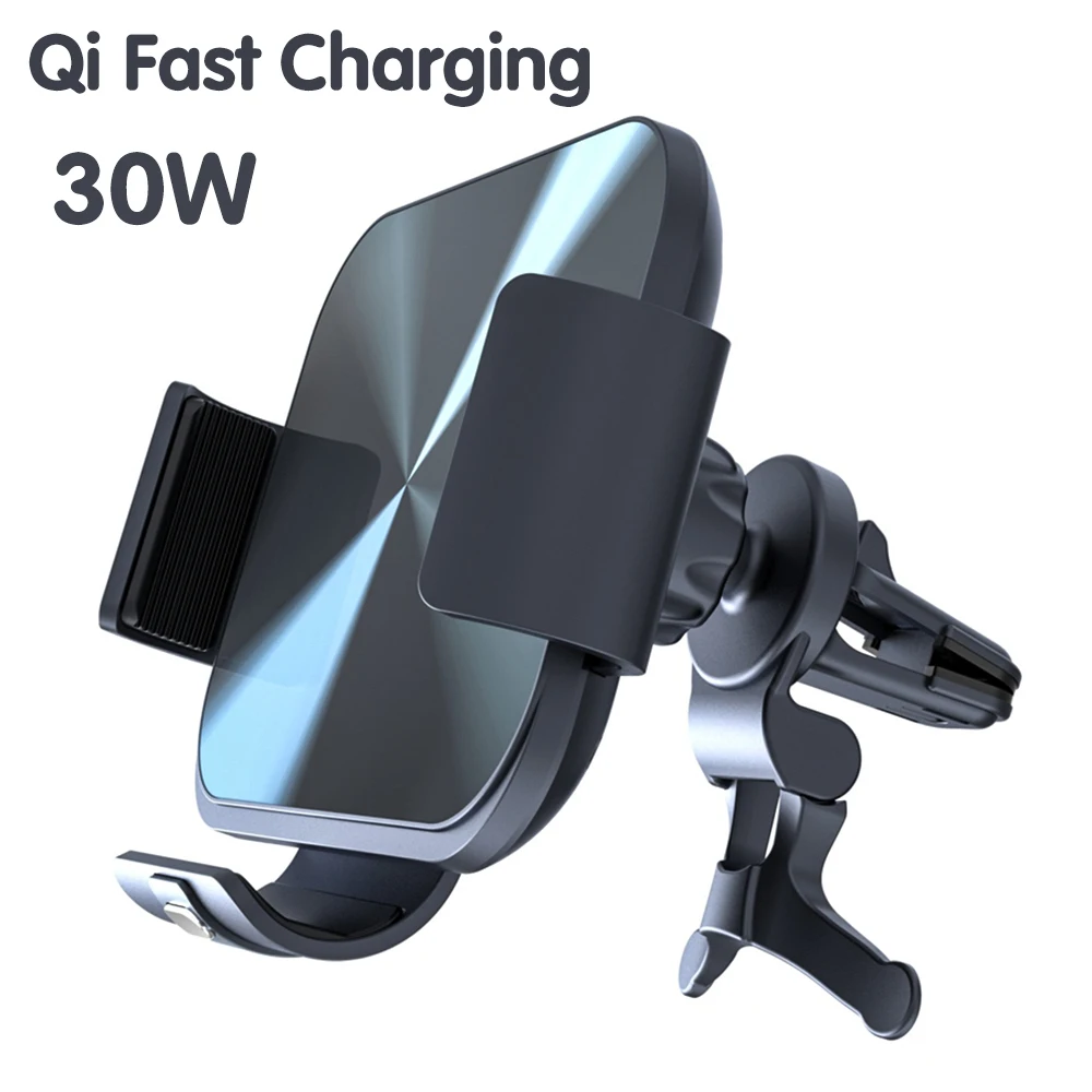

New30W Car Wireless Charger for Samsung Galaxy Z Fold 4 3 for iPhone 13 11 Google Qi Fast Charging Infrared Sensor Phone Holder