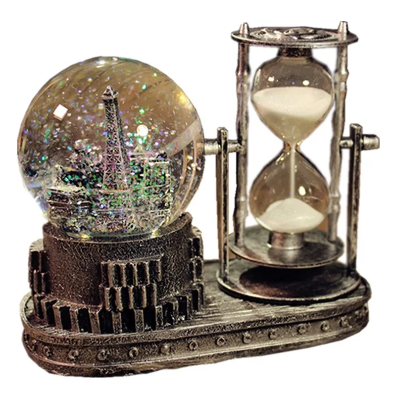 

Retro Hour Glass Decor Hourglass Decoration Ornament on Desktop Simple Modern Creative Home Study Sand Timer Desk Decorations