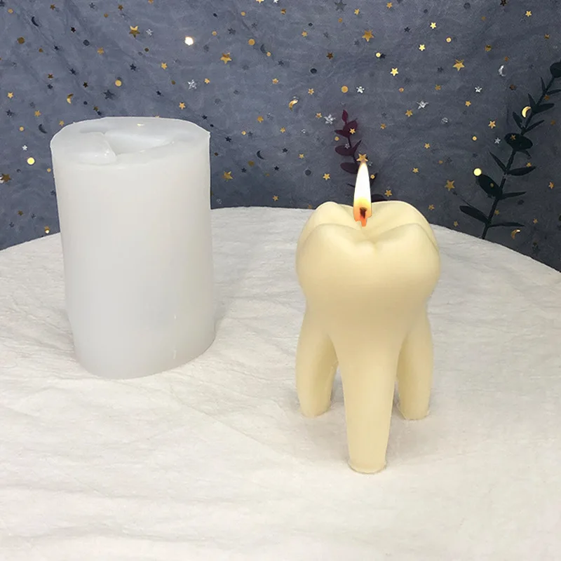 

DIY Funny Creative Tooth Shape Scented Candle Silicone Mould Ornament
