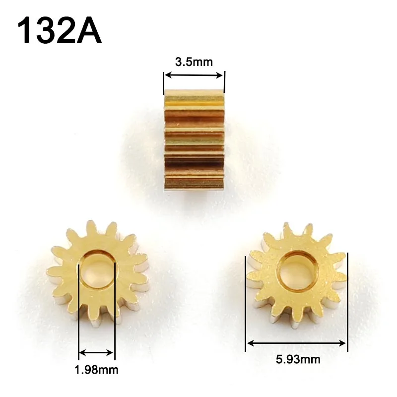 

132A 0,4 м медная шестерня OD = 6 мм, толщина 3,5 мм, 13 зубов, детали шестерни для игрушечного двигателя «сделай сам», 13 т
