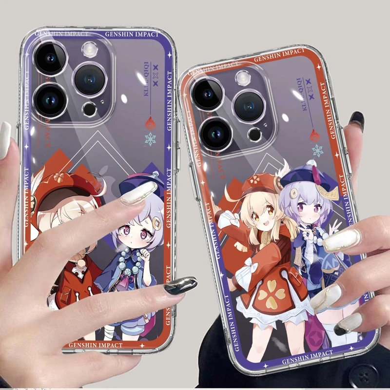 

Phone Case For Apple iPhone 14 Pro Max 12 XR 11 13 Mini X XS 12mini 13mini Capinha Genshin Impact Klee Game