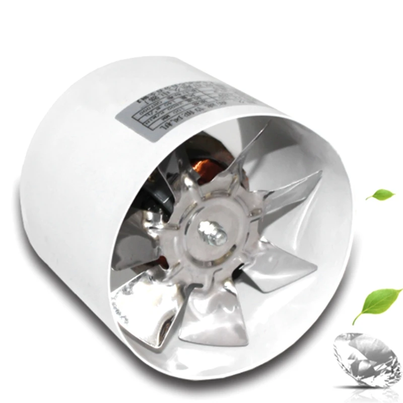 

4-Inch In-Line Duct Fan Air Ventilator Metal Duct Exhaust Fan Mini Air Extractor Bathroom Toilet Wall-Mounted Fan