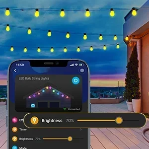 Alexa RGBW 48 футов многоцветный IP65 водонепроницаемый Wi-Fi управление с регулируемой
