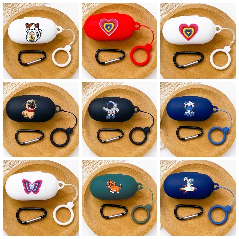 

Мультяшные фотообои для SoundPEATS Life Lite, милый противоударный силиконовый чехол для наушников с кольцом, милая зарядная коробка для телефона