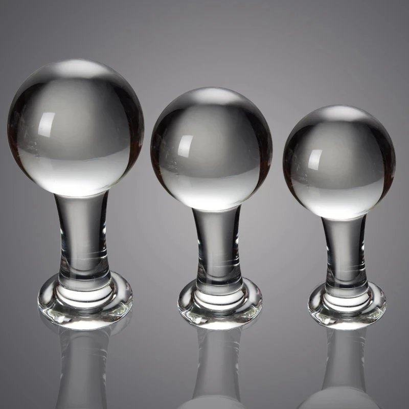 Новинка Хрустальная Анальная пробка из пирекса фаллоимитатор с большим шариком