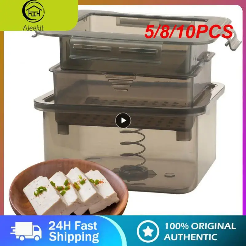 

5/8/10 шт. сушилка для тофу, быстрый фильтр, 3-слойная форма для тофу, безопасный сушильный прибор для посудомоечной машины, пресс для тофу, кухонные принадлежности, инструменты