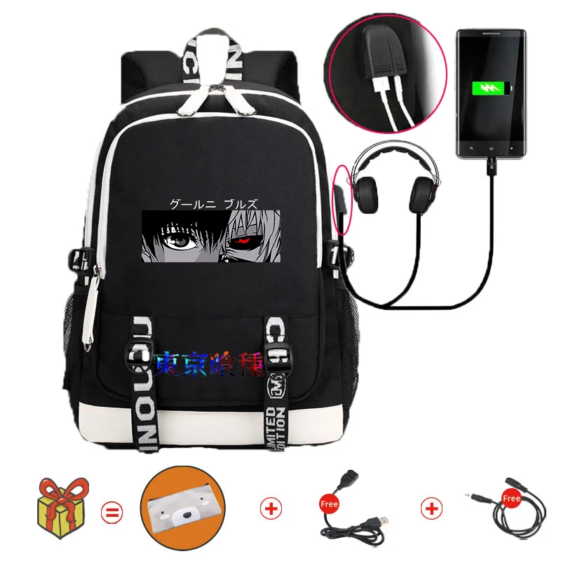 External Usb Interface Students Kawaii Cartoon Schoolbag Girls/boys Waterproof Bookbag Kids Gifts