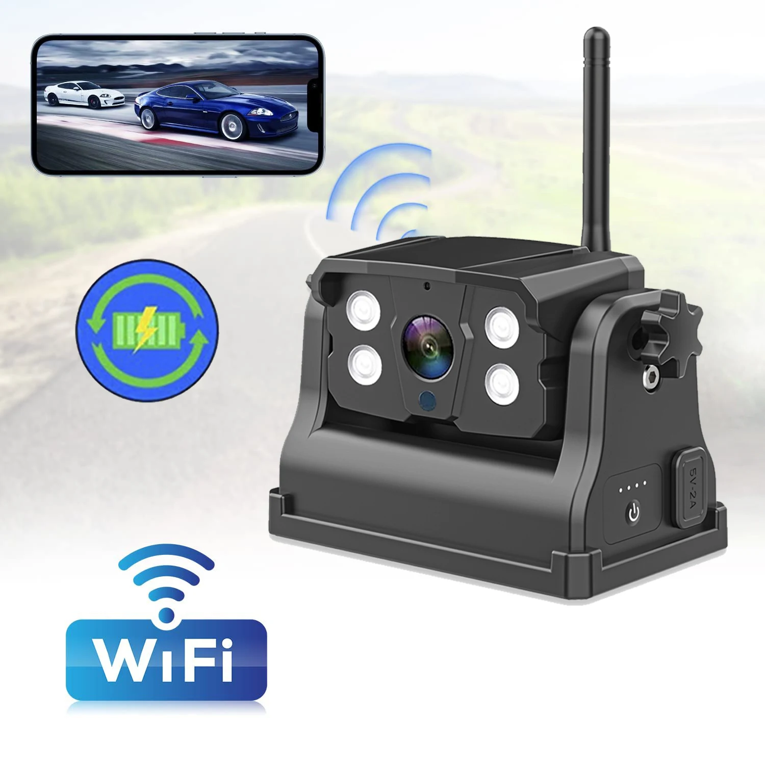 iPoster Беспроводная Wi-Fi резервная камера сцепления Joytrip APP Магнитная база 9600 мА