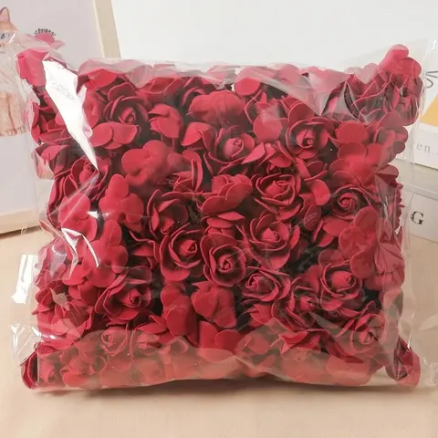 Искусственные розы из пенополиэтилена, 3,5 см, 50/100 шт