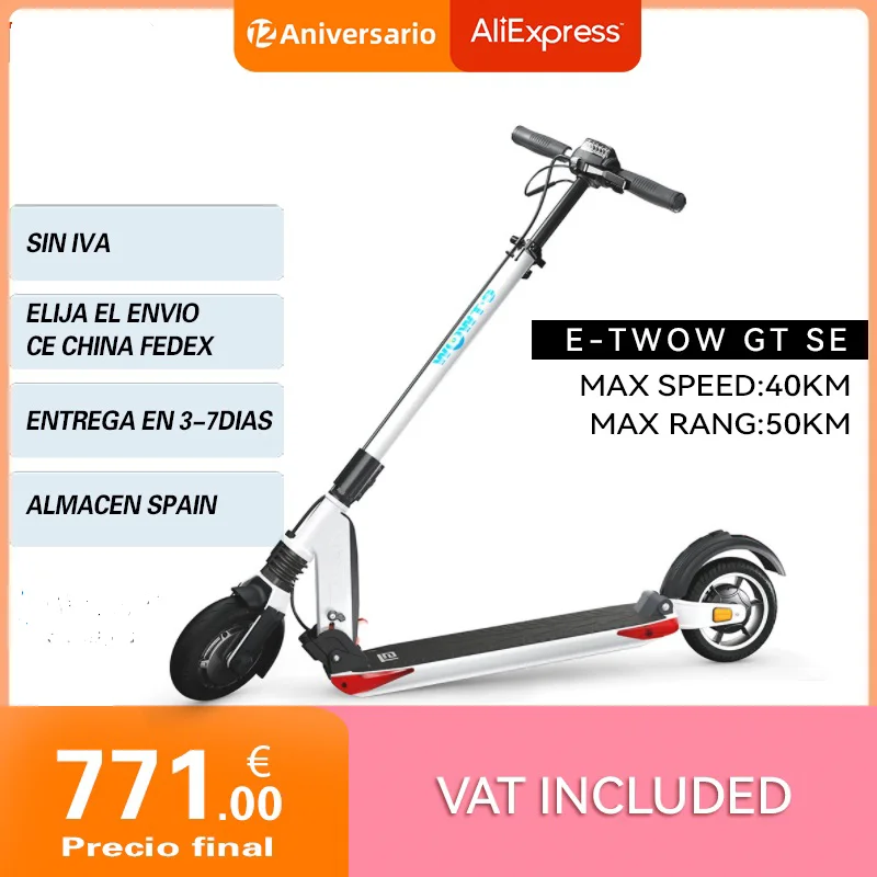

Original Newest E-twow Booster GT SE 48v 10.5AH Battery 700W MOTOR ELECTRIC SCOOTER