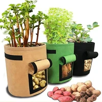 thicken potato grow bag breathable water absorption planting bag window bucket pot for potatoes carrots tomatoes onions