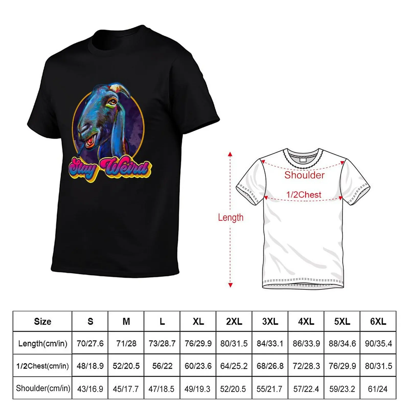 Футболка Stay Weird Black Goat от Роберта Фелпса, повседневная универсальная футболка для мужчин (art.: 3920dbeb9b726) - 3920dbeb9b726