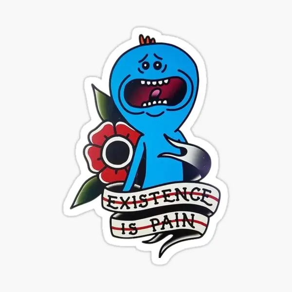 

Existence Is Pain Stickers 5PCS Stickers for Stickers Laptop Background Wall Decor Water Bottles Anime Cute Luggage Print