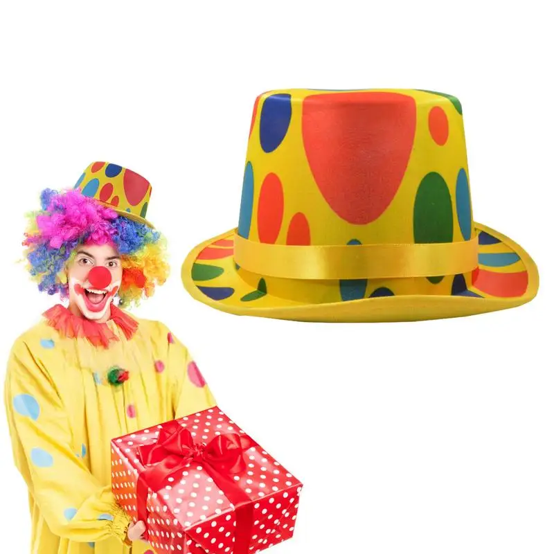 

Цирковая шляпа клоуна, забавная шляпа клоуна, Карнавальная шляпа клоуна, шляпа для выступления, костюмная шляпа, реквизит для взрослых и детей, украшение