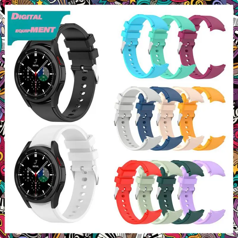

Утолщенный спортивный ремешок, водонепроницаемый, с защитой от пота, силиконовый ремешок для наручных часов Samsung Galaxy Watch 4, классические аксессуары