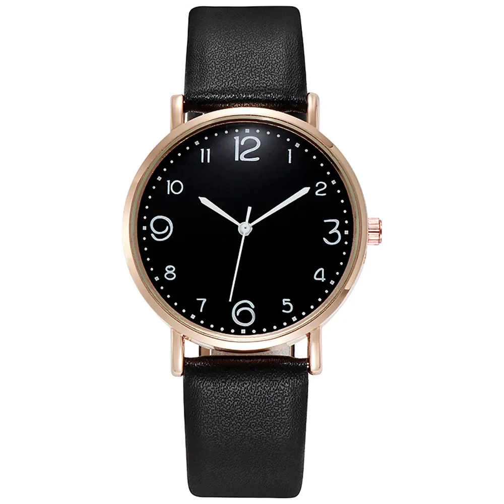 Women Luxury Quartz Alloy Watch Ladies Fashion Stainless Steel Dial Casual Bracele Watch Leather Wristwatch Zegarek Damski