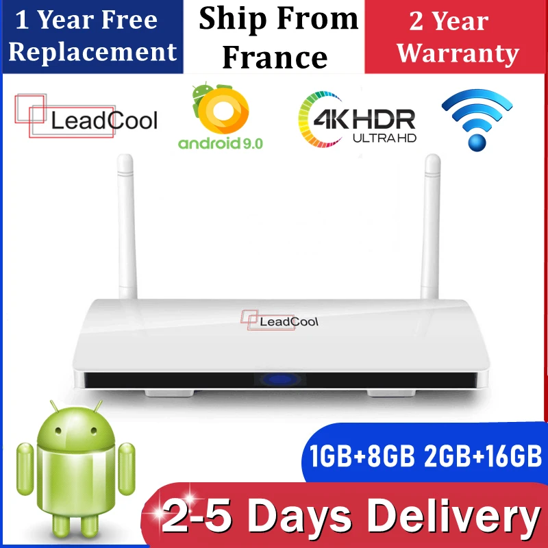ТВ-приставка Leadcool Android 9 0 4K HD Amlogic S905W 4 ядра 2 ГГц Wi-Fi 1080P | Электроника