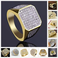 10 styles fashion crystal zircon ring for men business style engagement wedding party rings jewelry accessories size 6 13