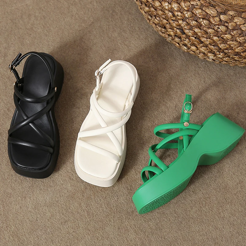 Soft Women's Sandals Summer Platform Women Sandals Outdoor Non-slip Female Casual Shoes Comfortable Buckle Strap Zapatillas 2023