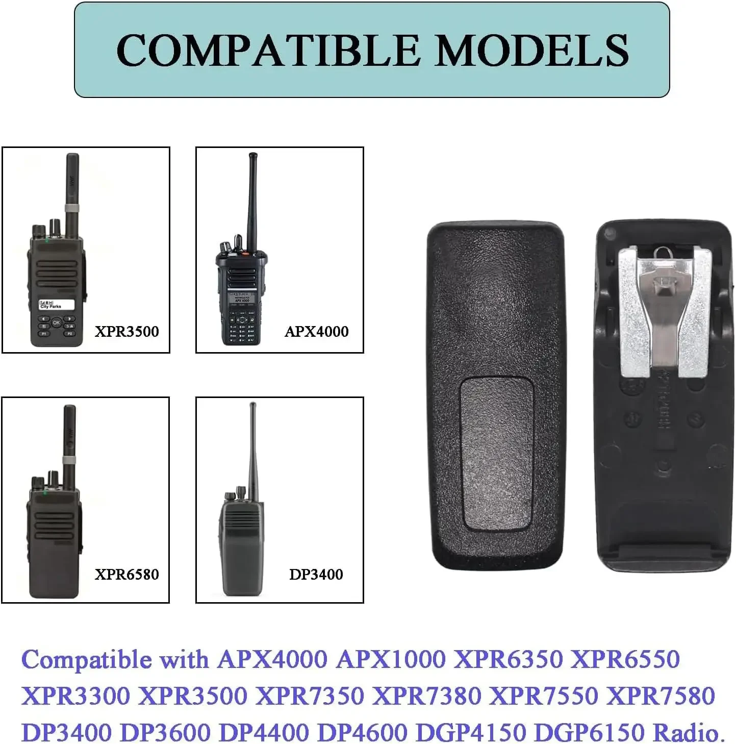 Фото Клипса для ремня PMLN4651A, совместимая с радиостанциями Motorola XPR3500, XPR3300, XPR7350, XPR7550, XPR3500e, XPR3300e, XPR7350e, XPR7550e №3